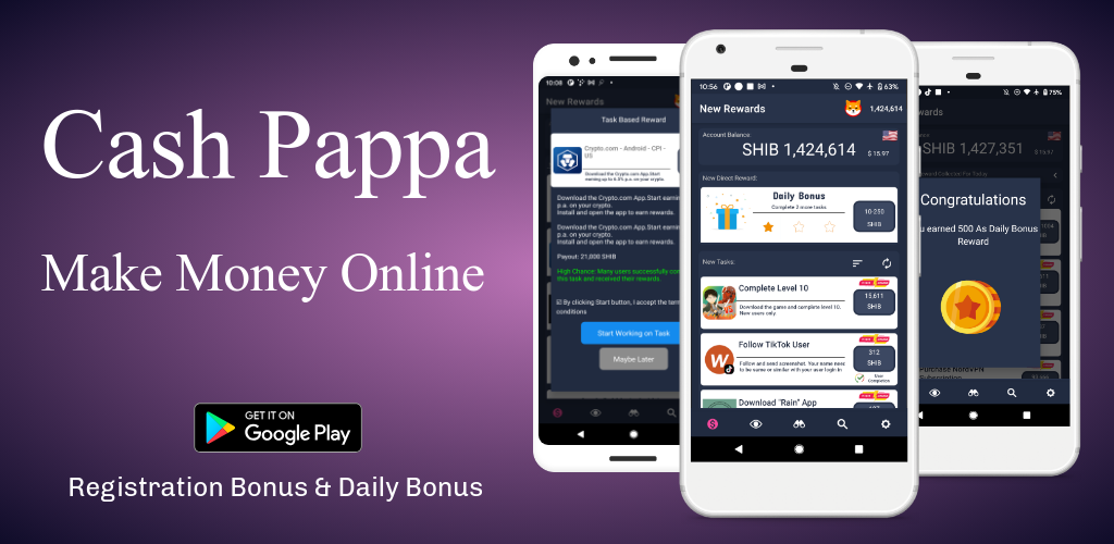 Learn how to make money online with our app preview