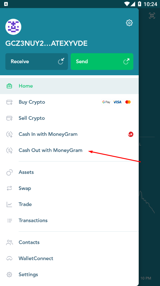 Step 6a: Cash Out With MoneyGram