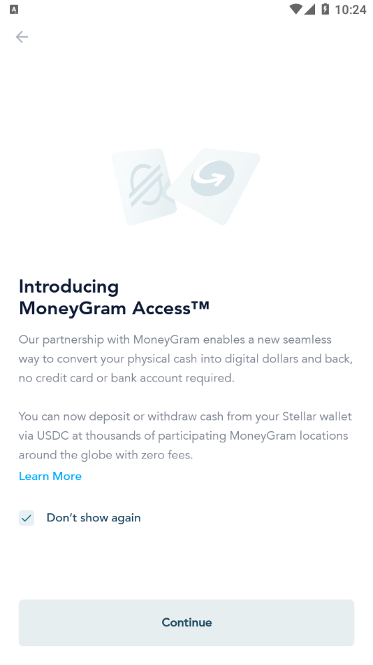 Step 6b: MoneyGram UI
