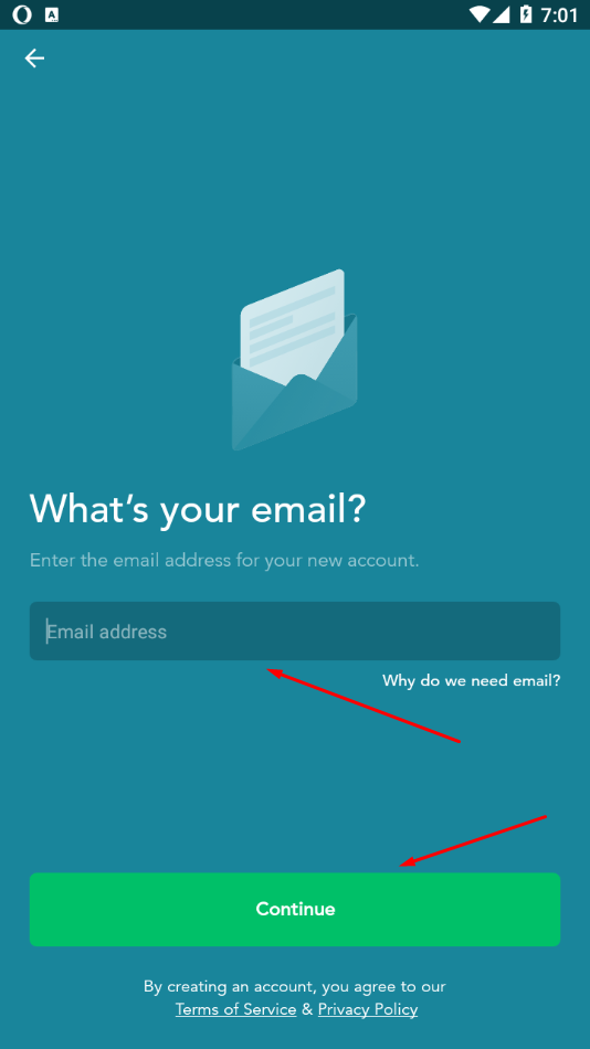 Step 2b: Provide Email Address